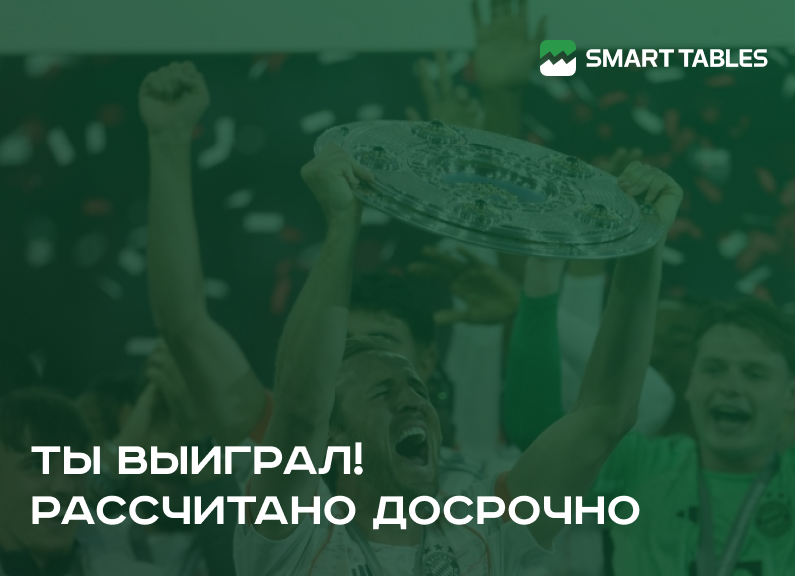 Ты выиграл! Рассчитано досрочно